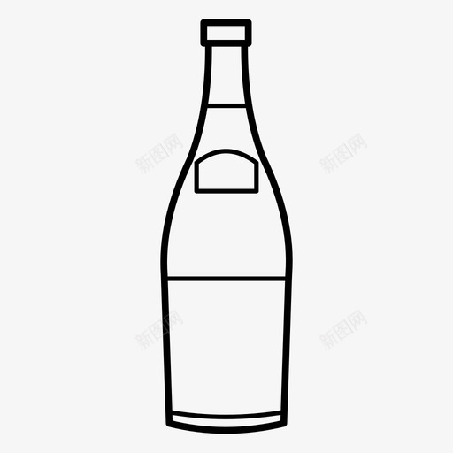 酒瓶酒啤酒图标svg_新图网 https://ixintu.com 厨房线 啤酒 酒 酒瓶 饮料