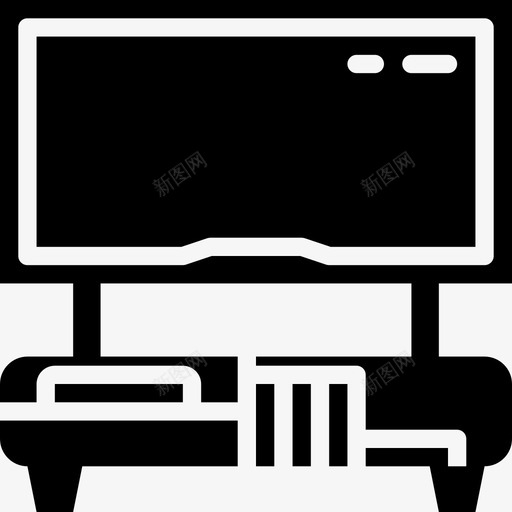 电视柜家具房子图标svg_新图网 https://ixintu.com 家具 家具实心2 房子 电视 电视柜