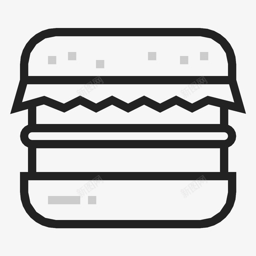 双层汉堡小面包图标svg_新图网 https://ixintu.com 双层汉堡 小面包