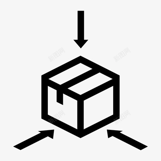 减少包装仓库储存图标svg_新图网 https://ixintu.com 仓储 仓库 储存 减少包装