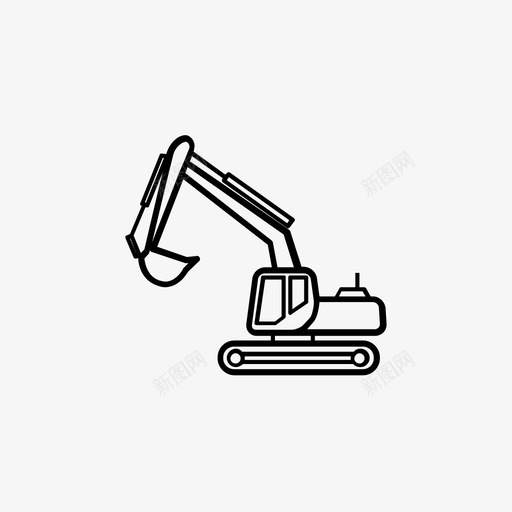 小型挖掘机挖掘机重型机械设备图标svg_新图网 https://ixintu.com 小型挖掘机 挖掘机 重型机械设备