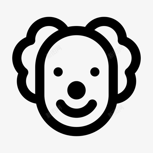 小丑生日马戏团图标svg_新图网 https://ixintu.com jumpicon生日粗体线 小丑 微笑 派对 生日 脸 马戏团