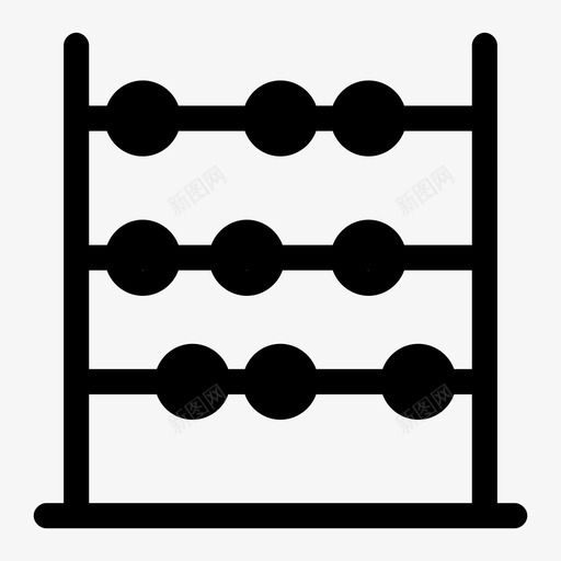 算盘计算教育图标svg_新图网 https://ixintu.com 教育 数学 算盘 计算