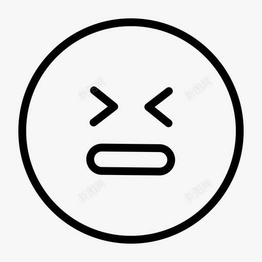 压力表情表情符号图标svg_新图网 https://ixintu.com 压力 笑脸 脸 表情 表情符号