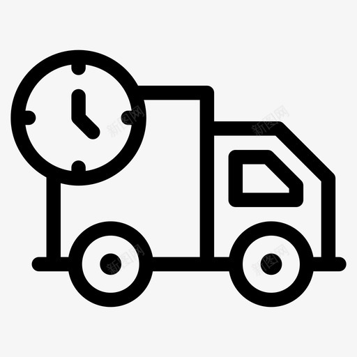 交货时间标志启动图标svg_新图网 https://ixintu.com 交货时间 卡车 启动 标志 物流3媒介