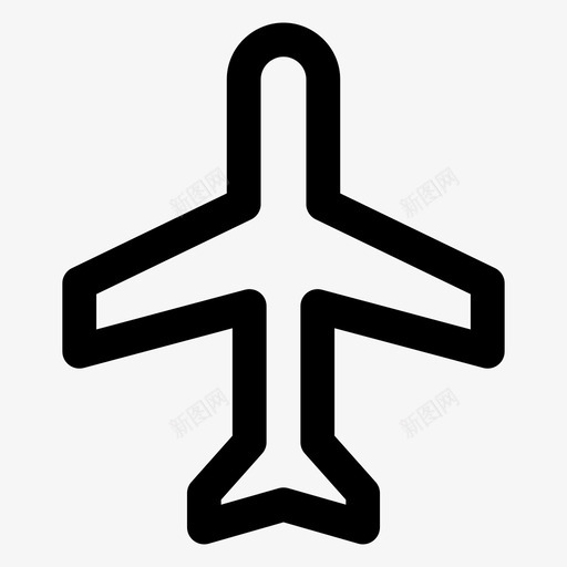 飞行模式飞机标志飞机图标svg_新图网 https://ixintu.com 人群 机场 飞机 飞机标志 飞行模式