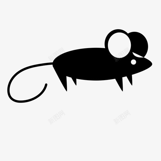 老鼠房子害虫图标svg_新图网 https://ixintu.com 301 啮齿动物 害虫 小动物 房子 老鼠