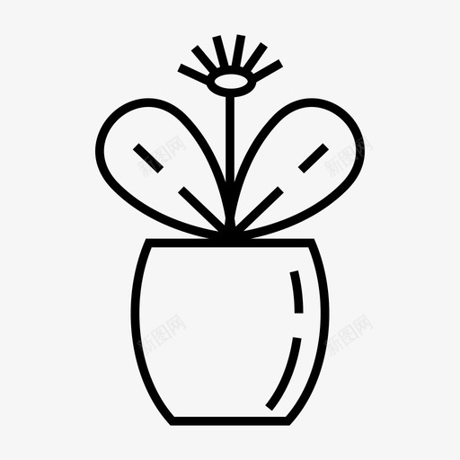 家花花家庭用植物图标svg_新图网 https://ixintu.com 家庭用植物 家花 花 花盆