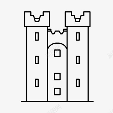 城堡要塞历史图标图标