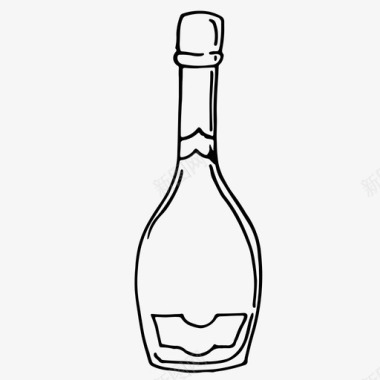 一瓶酒酒庆祝图标图标