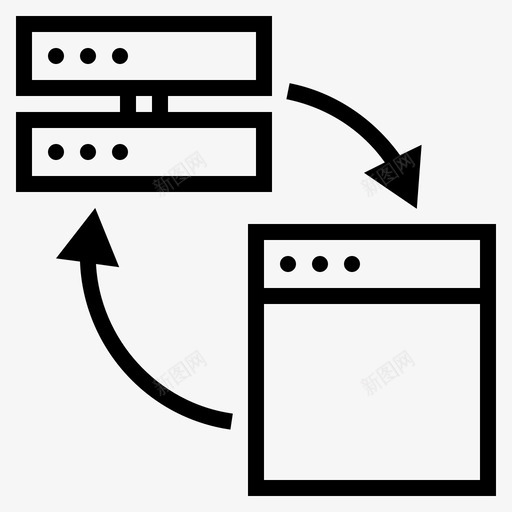 数据传输数据处理在线数据图标svg_新图网 https://ixintu.com 在线数据 数据传输 数据处理