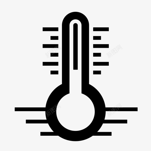 温度计气候寒冷图标svg_新图网 https://ixintu.com 天气 天气字形图标 季节 寒冷 气候 温度 温度计