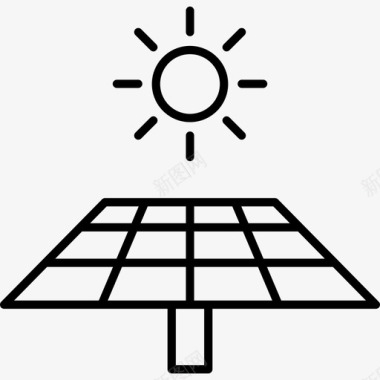 太阳能电池技术生态图标图标