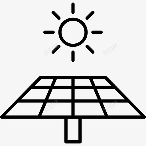 太阳能电池技术生态图标svg_新图网 https://ixintu.com 太阳能电池 技术 生态