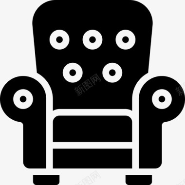 扶手椅家具房子图标图标