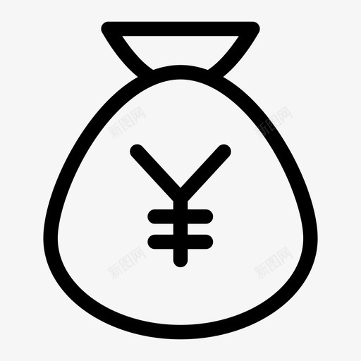 日元包银行货币图标svg_新图网 https://ixintu.com 商业5中 日元包 货币 银行