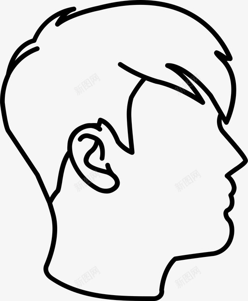 刘海剪发表情图标svg_新图网 https://ixintu.com 刘海 剪发 发型 头发 男性发型轮廓 表情