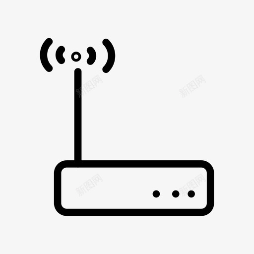 调制解调器宽带网络图标svg_新图网 https://ixintu.com 宽带 无线 网络 网络共享线路图标 调制解调器 路由器