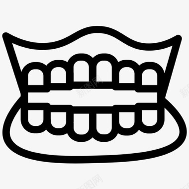 假牙牙齿医学图标图标