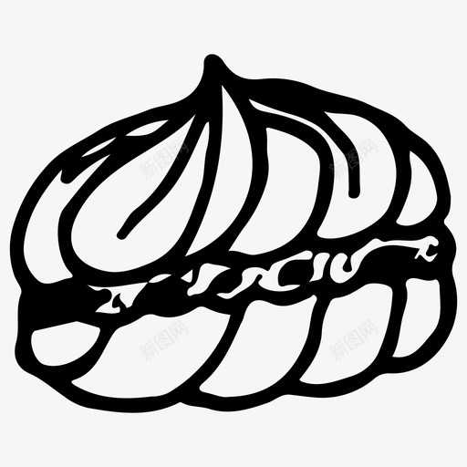 麦卡龙食品手绘图标svg_新图网 https://ixintu.com 手绘 棉花糖 素描 食品 麦卡龙