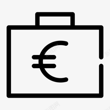 欧式公文包商务货币图标图标