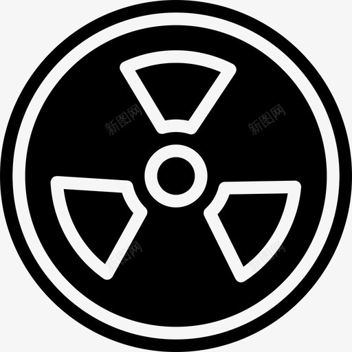 放射性健康安全图标svg_新图网 https://ixintu.com 健康 健康和安全固体 安全 放射性 标志