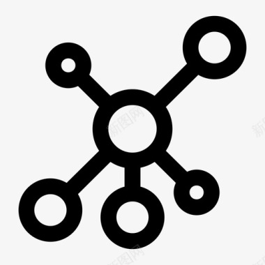 网络连接建模图标图标