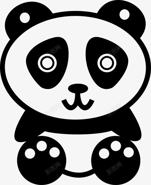熊猫动物熊图标svg_新图网 https://ixintu.com 动物 熊 熊猫 熊猫熊