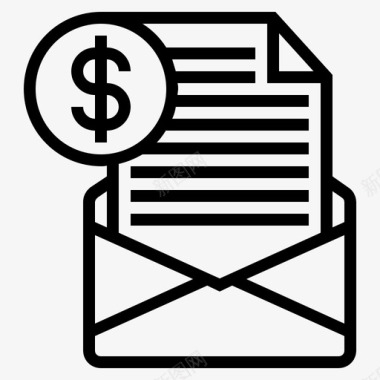 商务电子邮件商务信函电子邮件广告图标图标