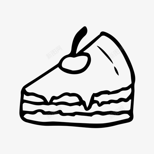 蛋糕蛋糕店手绘图标svg_新图网 https://ixintu.com 手绘 派 素描 蛋糕 蛋糕店