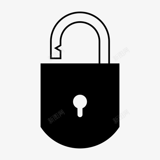 开锁钥匙挂锁图标svg_新图网 https://ixintu.com 保险箱 安全锁 开锁 挂锁 钥匙