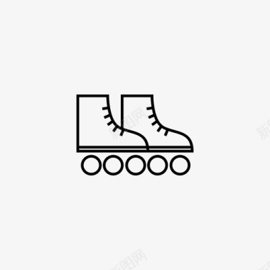 溜冰鞋轮子运输图标图标