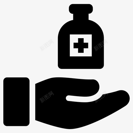 药物治疗医院图标svg_新图网 https://ixintu.com 医疗 医院 治疗 药物 药瓶