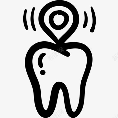 牙科诊所位置地址护理图标图标