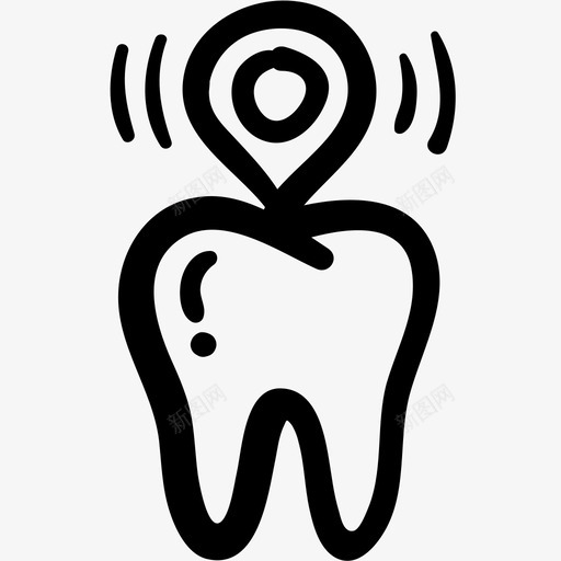 牙科诊所位置地址护理图标svg_新图网 https://ixintu.com 地址 护理 牙科涂鸦 牙科诊所位置