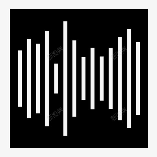 音乐频率信号波形图标svg_新图网 https://ixintu.com 信号 波形 音乐多媒体字形图标 音乐频率