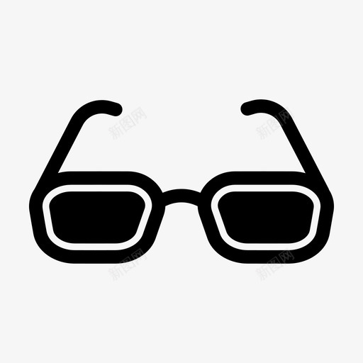 眼镜时尚光学图标svg_新图网 https://ixintu.com 光学 教育 时尚 眼镜