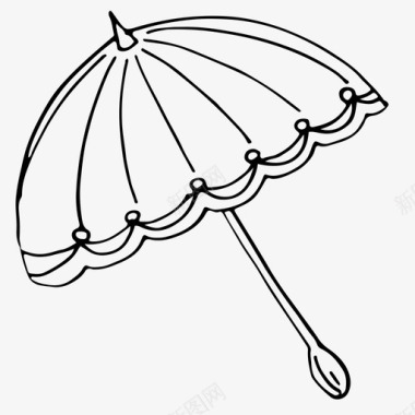 雨伞美容女式配件图标图标