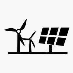 风能发电机电力生态能源发电机图标高清图片