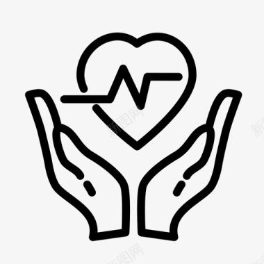 医疗保健心脏护理心脏保险图标图标