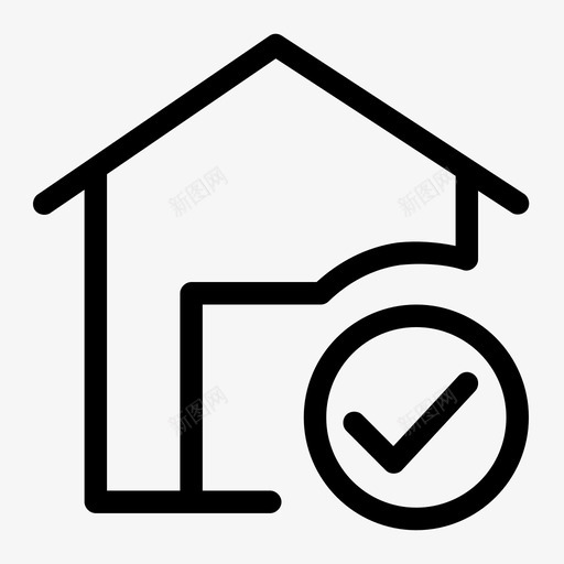 房屋检查建筑检查标记图标svg_新图网 https://ixintu.com 勾选 建筑 房屋 房屋检查 检查标记 财产