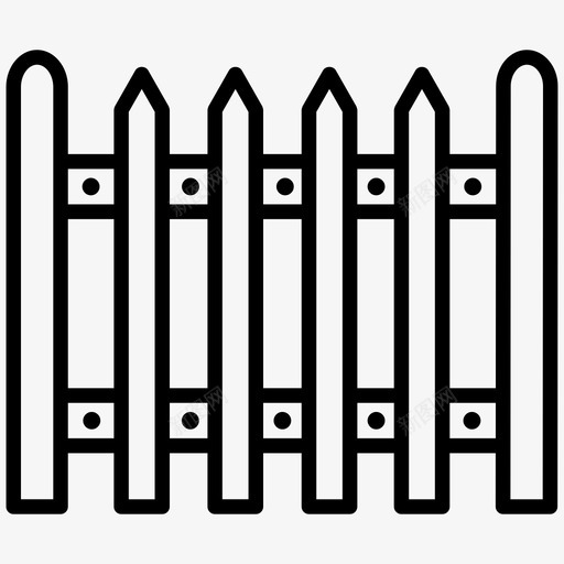 栅栏尖桩篱笆弹簧2图标svg_新图网 https://ixintu.com 尖桩篱笆 弹簧2 栅栏