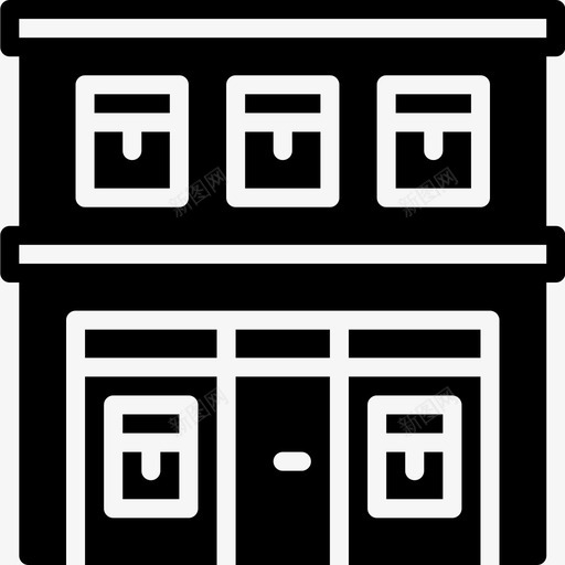 公寓楼城市建筑图标svg_新图网 https://ixintu.com 公寓楼 城市 家庭 建筑 漂亮的建筑物vol1solid
