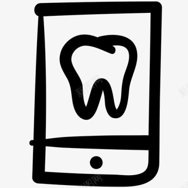 牙科手机应用程序屏幕图标图标