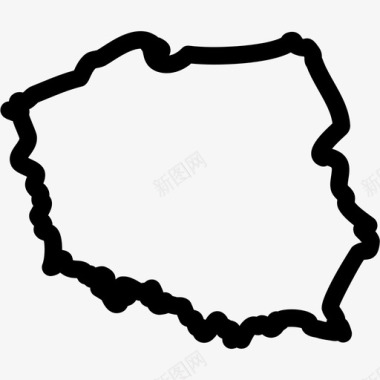 波兰地图欧洲国家地图图标图标