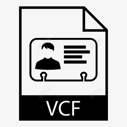 vcard名片文件类型图标svg_新图网 https://ixintu.com vcard vcf 名片 文件类型 文档格式