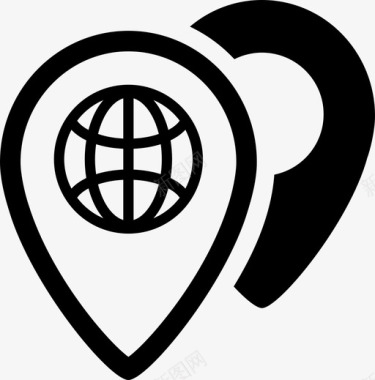 世界位置选择全球图标图标