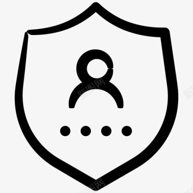 安全帐户盾牌inky安全卷6图标图标