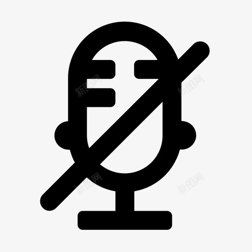 麦克风关闭麦克风麦克风静音图标svg_新图网 https://ixintu.com 录音机 用户界面 麦克风 麦克风关闭 麦克风静音