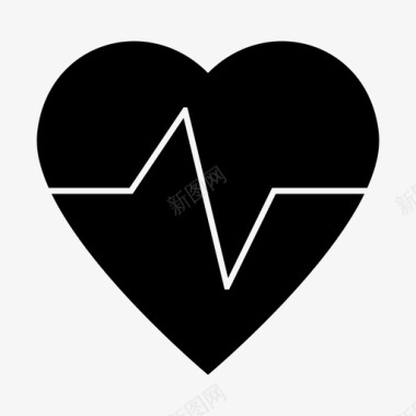 健康心脏心脏脉搏图标图标
